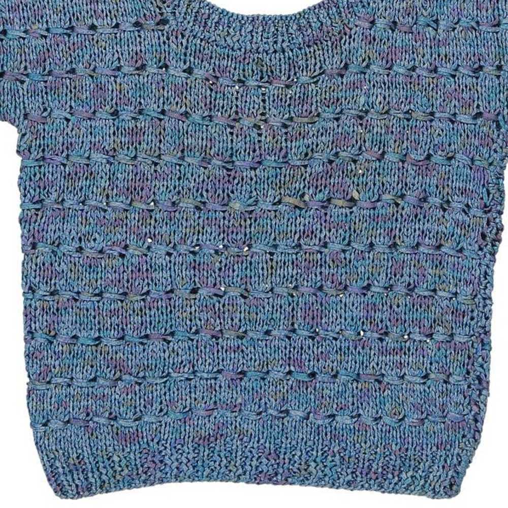 Unbranded Crochet Top - Medium Blue Polyester - image 4