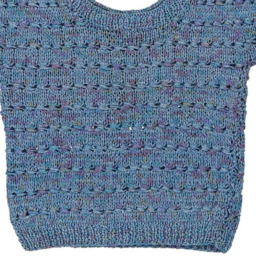 Unbranded Crochet Top - Medium Blue Polyester - image 6