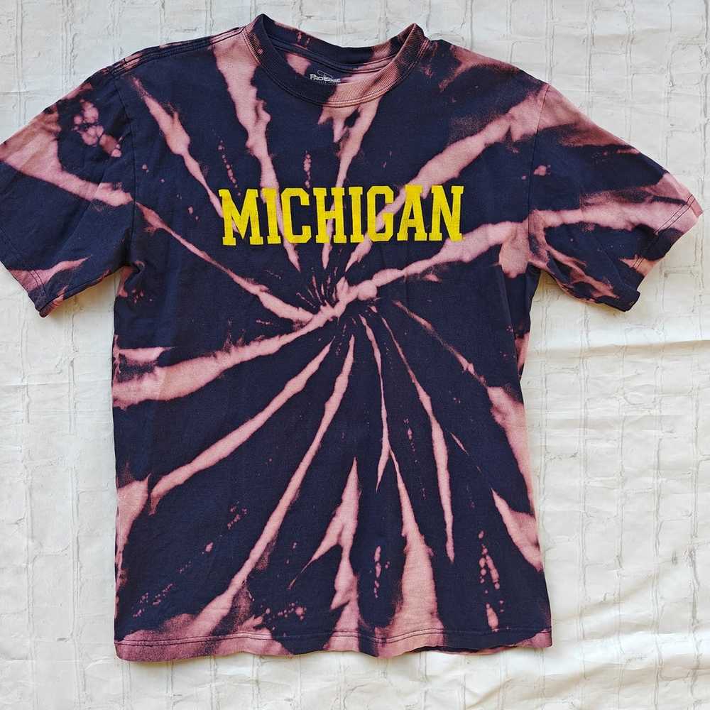 Vintage Michigan Wolverines Shirt Large Blue Yell… - image 1