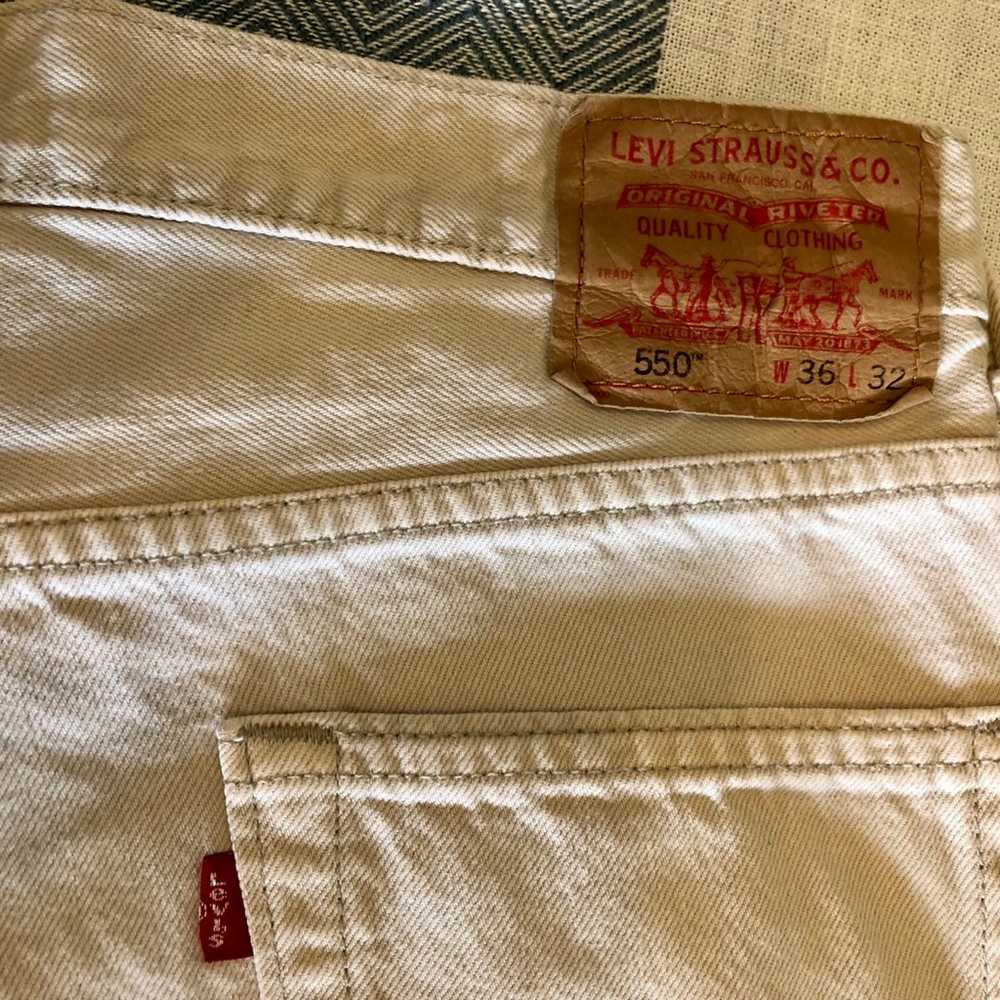 Vintage 90s Men’s Levi’s 550 Relaxed Fit Light Be… - image 7