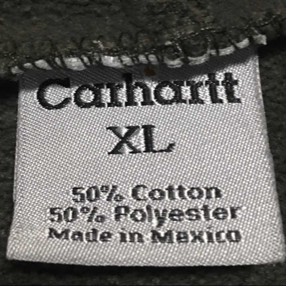 Vtg 90’s Carhartt Green Hoodie XL Cotton blend EU… - image 5