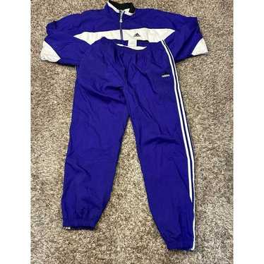 Adidas Vintage 90s Purple Suede Joggers Pants - The Magic Moment of Sport -  Purple & Blue Color - Men's Size : Medium ( M ) - FREE SHIPPING