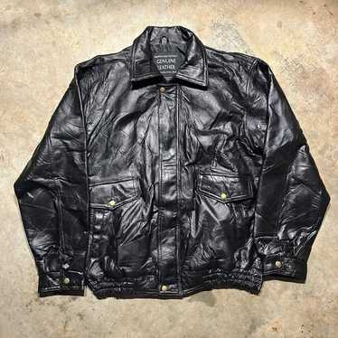 Vintage 2000s Genuine Leather Black Leather Jacket