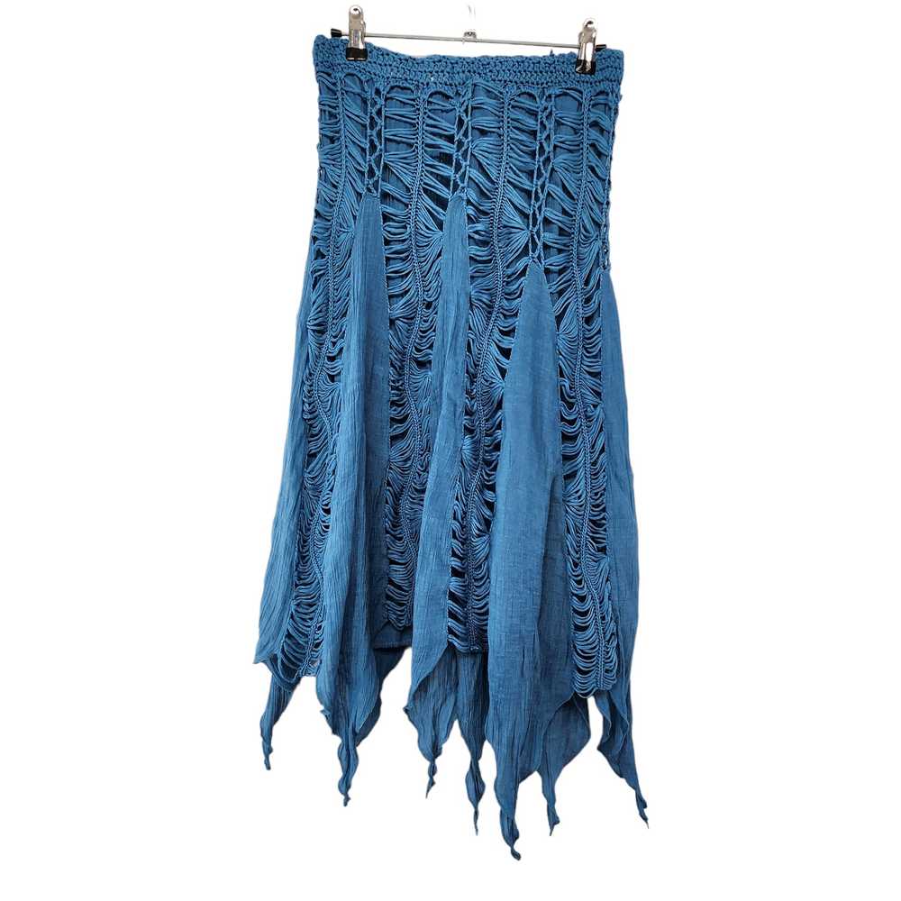 Other Venus Boho Macramé Pleated Uneven Hem A-lin… - image 1