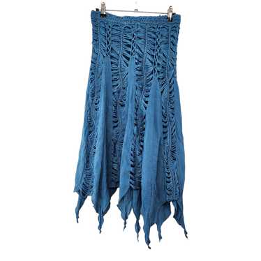 Other Venus Boho Macramé Pleated Uneven Hem A-lin… - image 1