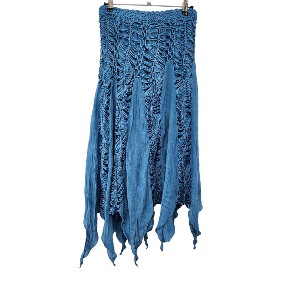 Other Venus Boho Macramé Pleated Uneven Hem A-lin… - image 2