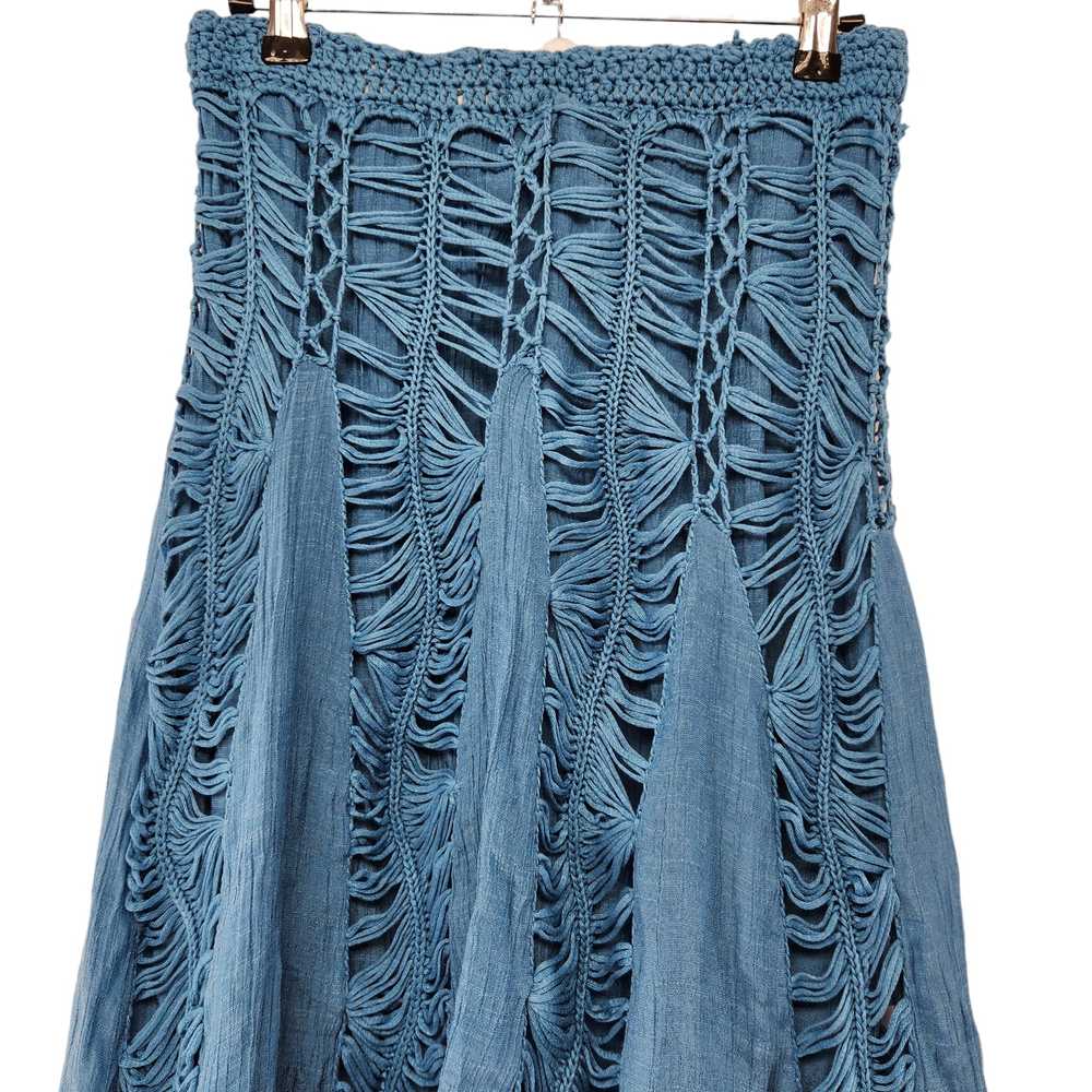 Other Venus Boho Macramé Pleated Uneven Hem A-lin… - image 4