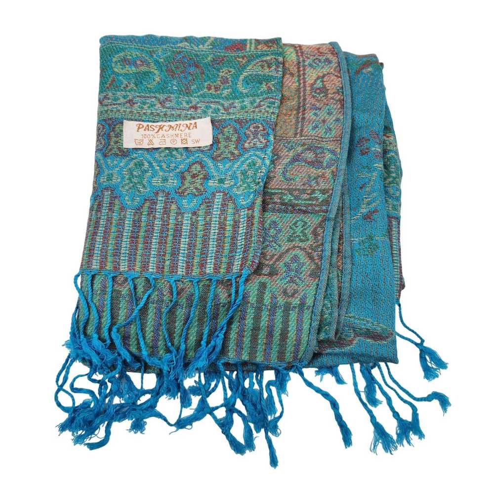 Other Pashmina Boho Cashmere Weaved Twisted Fring… - image 1