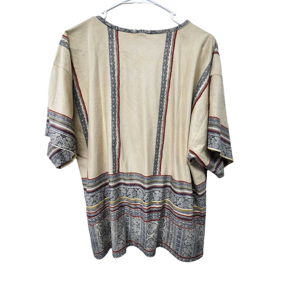 Dylan Dylan Boho Suede Like V-neck Short Sleeve S… - image 2