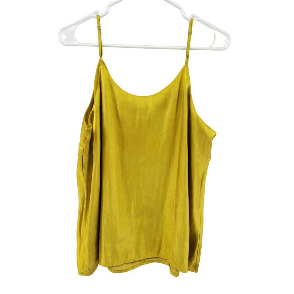 Other A New Day Shiney Mustard Green V-neck Adjus… - image 2