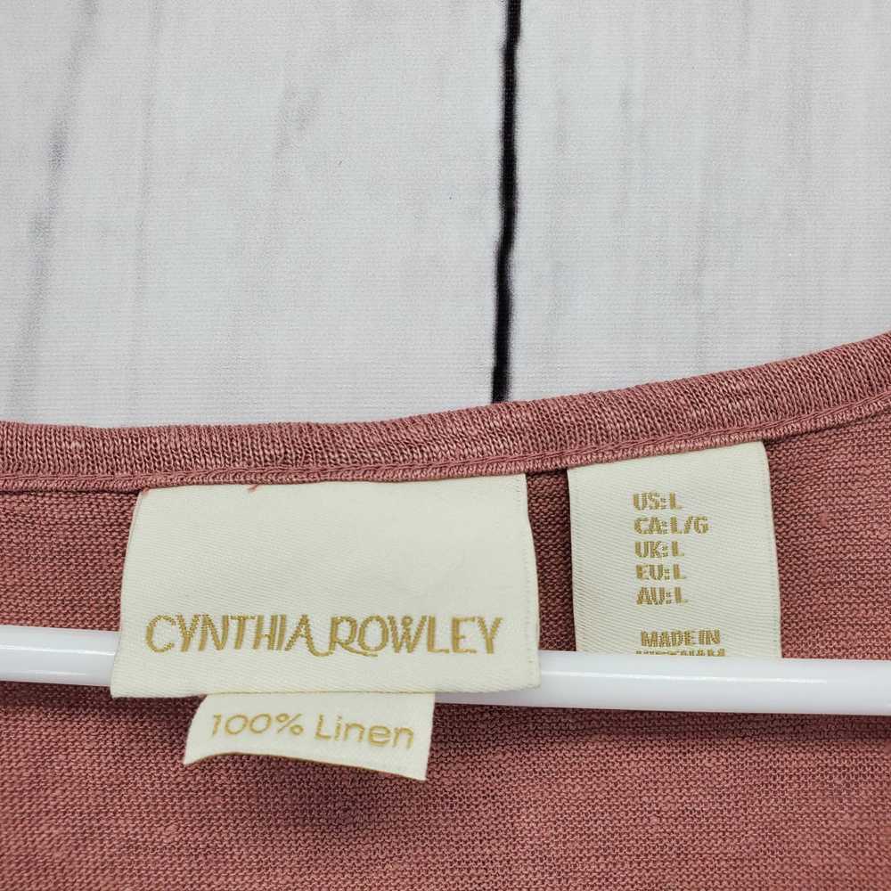 Other Cynthia Rowley Linen Button Front V-neck Sh… - image 3