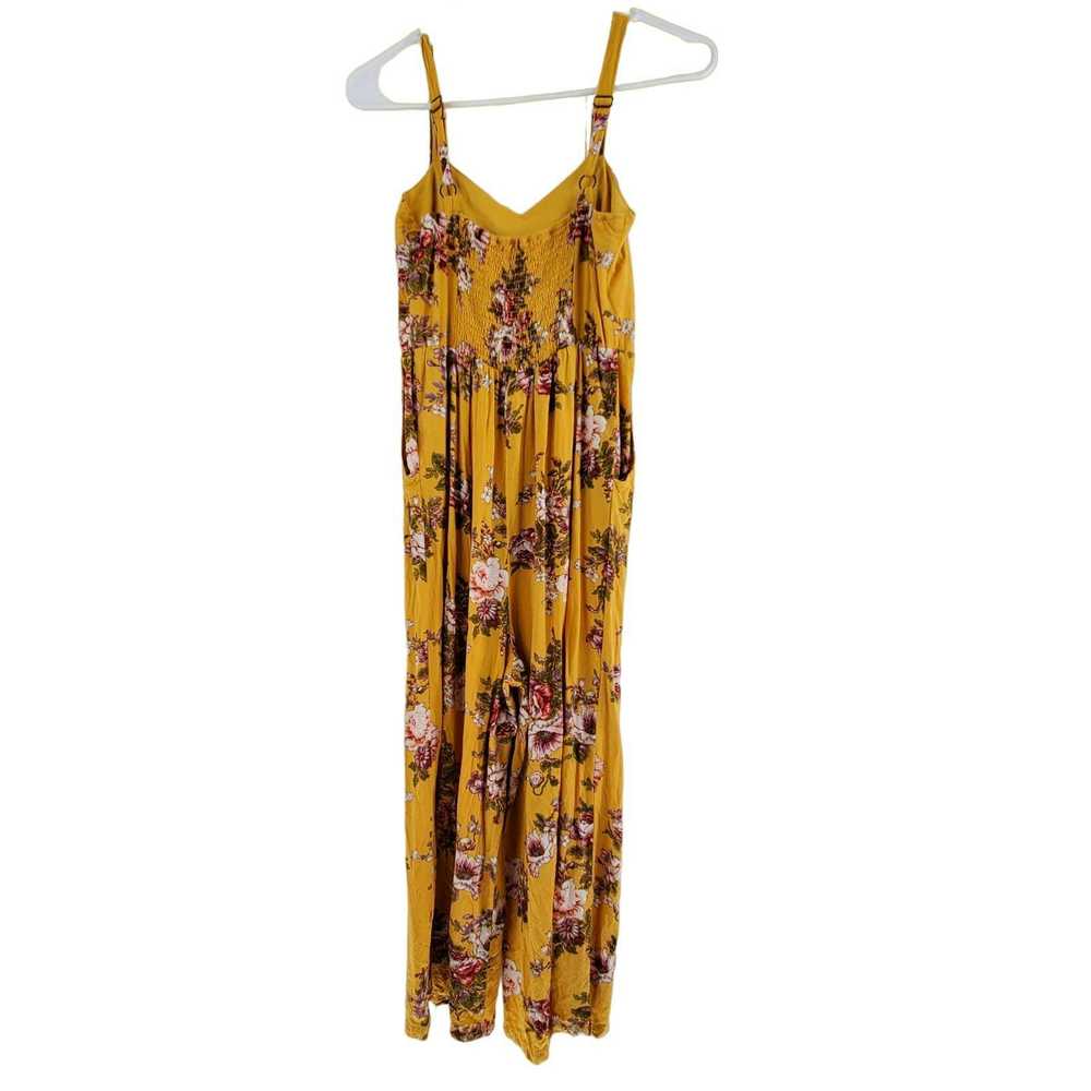 Other Xhilaration Floral Mustard Wide Leg Cami V-… - image 2