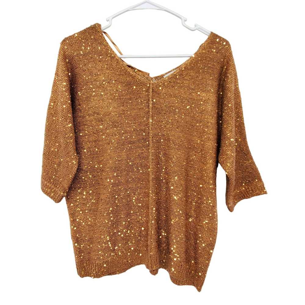 Other WDNY Sequin Exposed Seams V-neck Slouchy El… - image 1