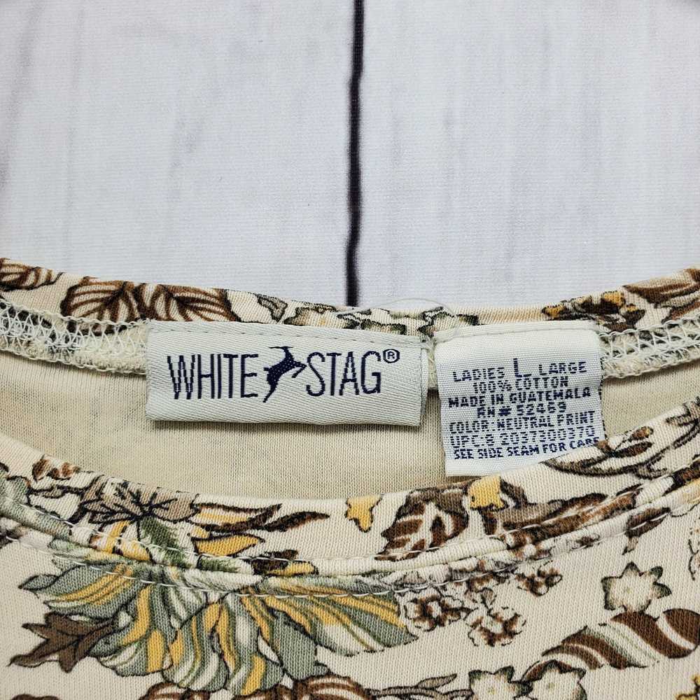 Vintage Vintage White Stag Cottagecore Crew Neck … - image 3