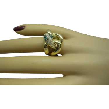 Very Fine Solid 18kt Dimensional Coiled Snake Ring