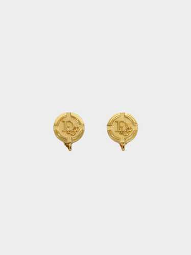 Christian Dior 1990s Round Clip-On Earrings - image 1