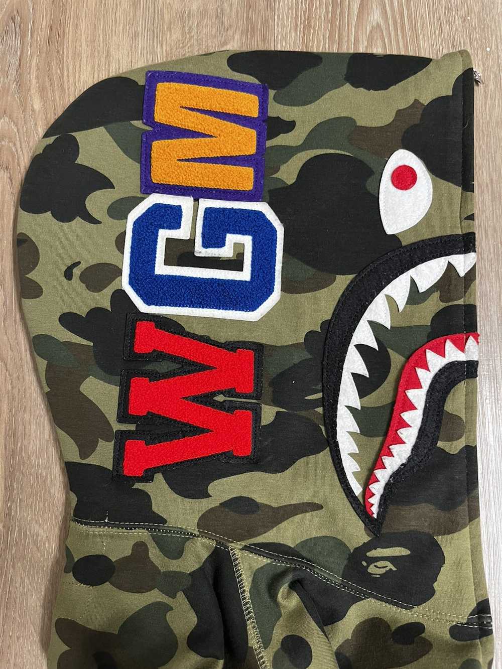 Bape 1ST CAMO WINDSTOPPER SHARK FULL ZIP HOODIE - image 4