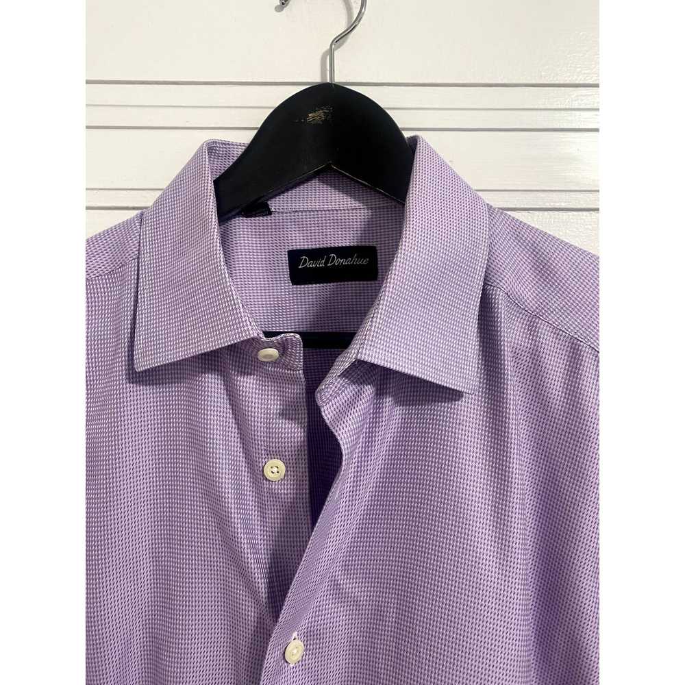 David Donahue David Donahue Men's Purple Dress Sh… - image 2