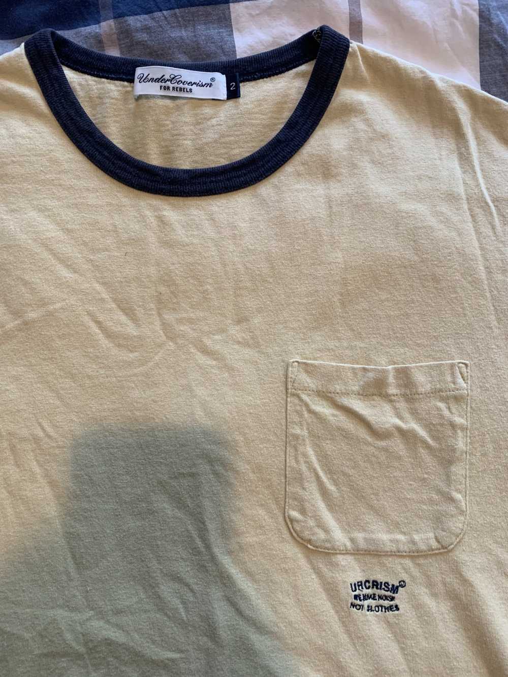 Undercover Undercover Pale Yellow Pocket Ringer T… - image 2