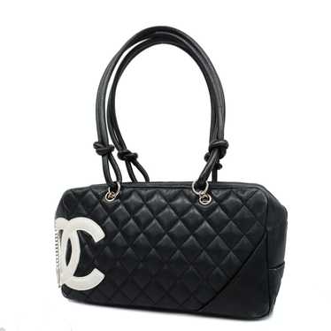 Chanel Chanel Handbag Cambon Line Leather Black