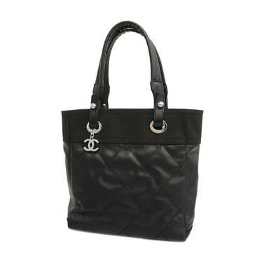 Chanel Chanel Tote Bag Paris Biarritz Leather Bla… - image 1
