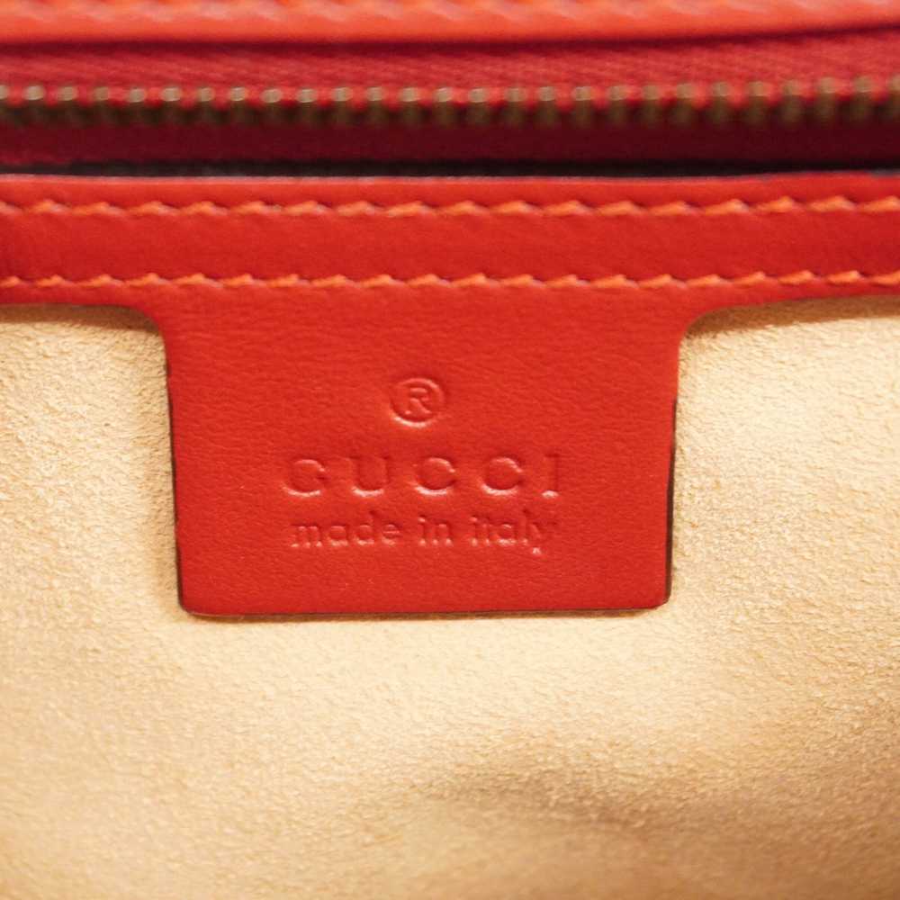 Gucci Gucci 2way Bag GG Marmont Leather Red Gold - image 4