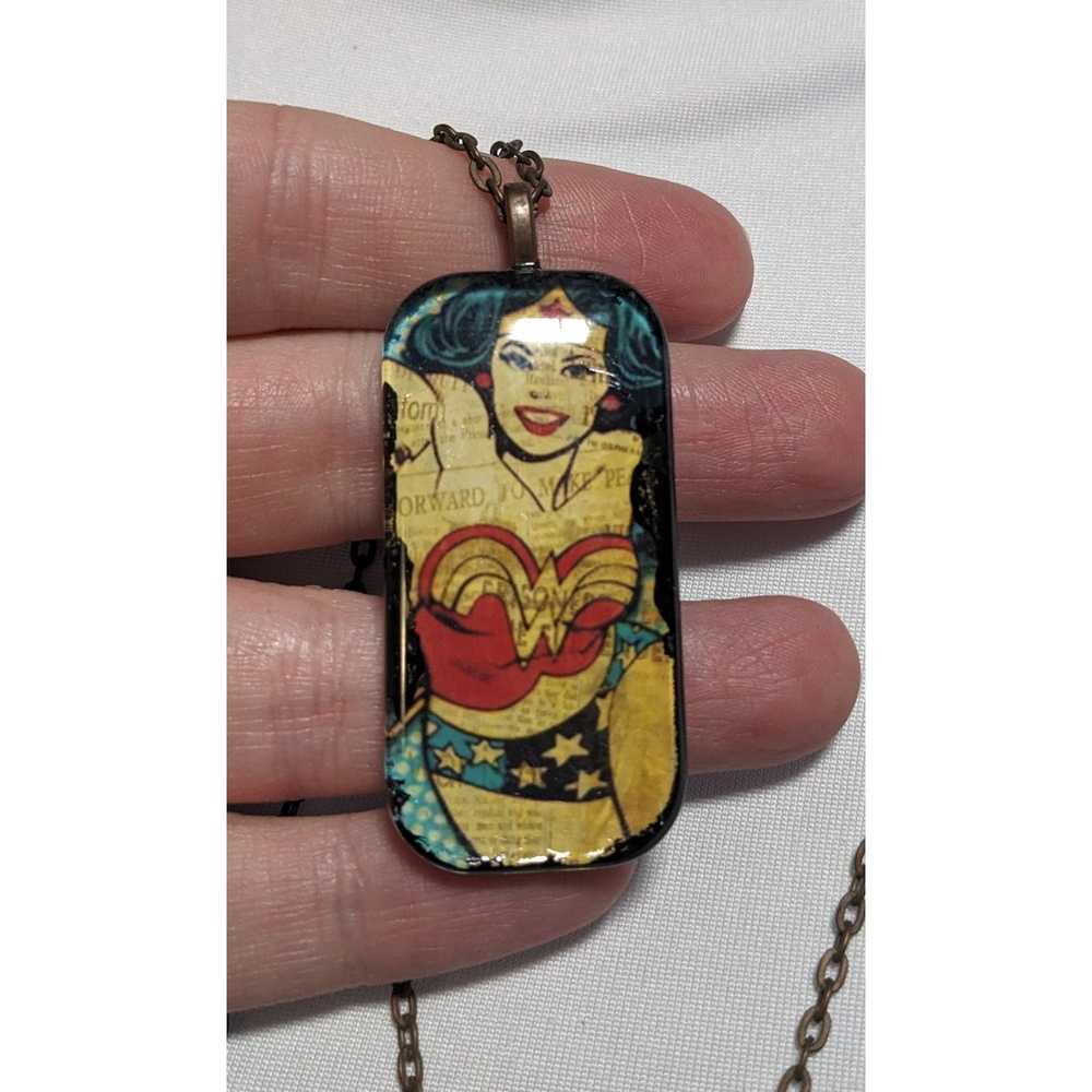 Other Wonder Woman Glass Pendant Necklace - image 3