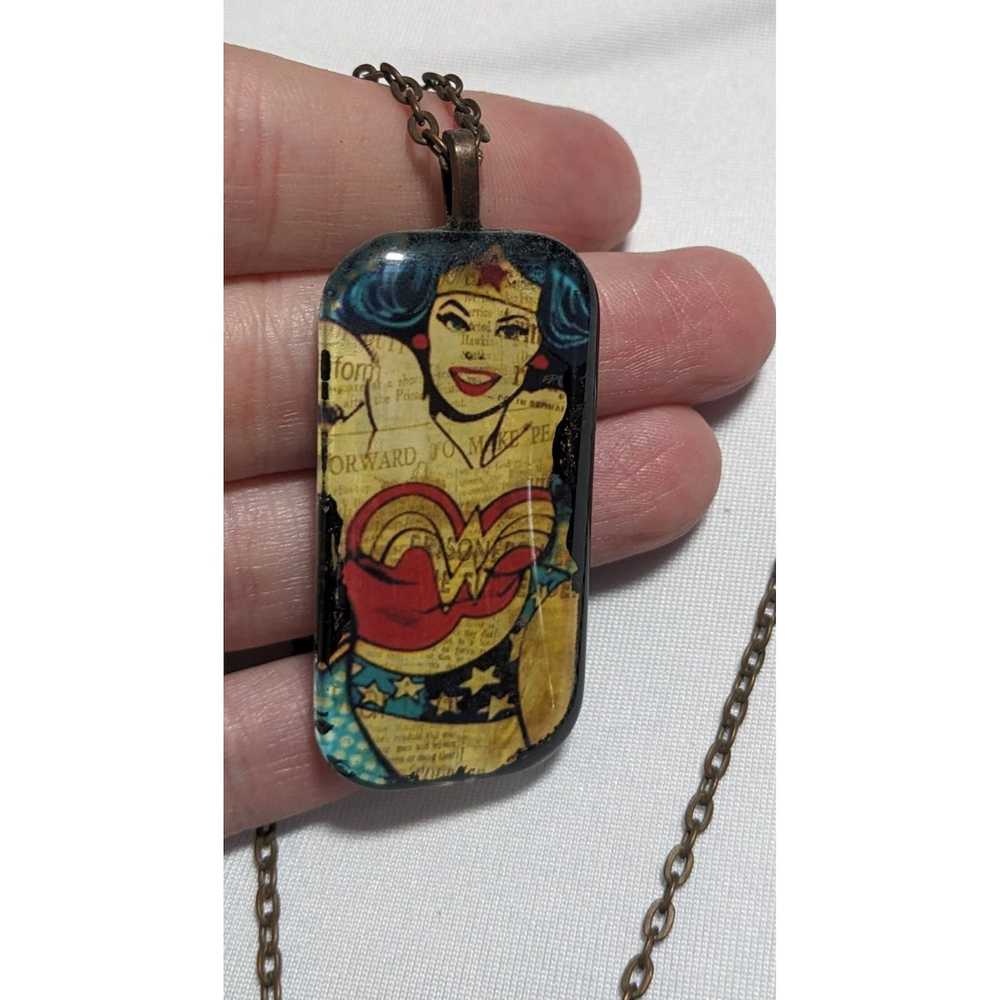 Other Wonder Woman Glass Pendant Necklace - image 4