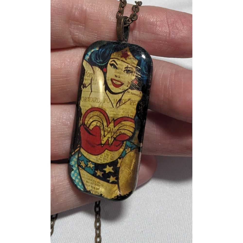 Other Wonder Woman Glass Pendant Necklace - image 5