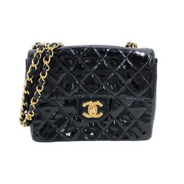 Chanel Chanel Mini Matelasse Gold Patent Shoulder 