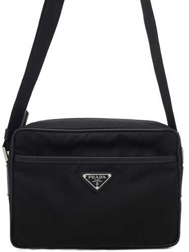 Prada Prada Nylon Nylon Saffiano Leather Black Sho