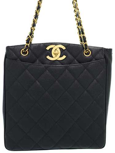 Chanel Chanel Coco Mark Chain Tote Bag Black