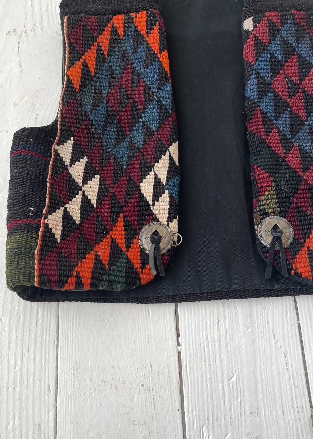 Vintage 1980s Southwestern Style Tapestry Vest - image 2