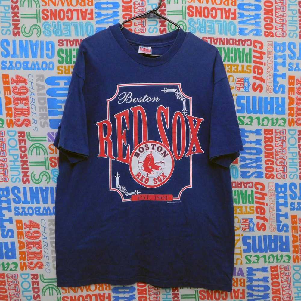 Hanes 90s Vintage Hanes Boston Red Sox T Shirt Si… - image 1