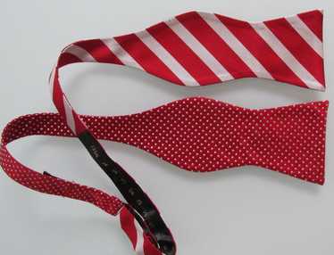Cremieux Cremieux Reversible Self Tie Silk Bow Tie - image 1