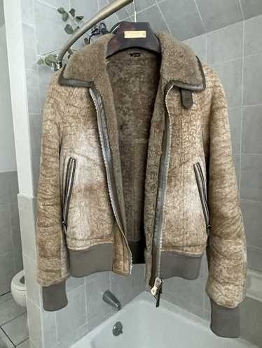 Tom Ford Tom Ford suede shearling bomber jacket