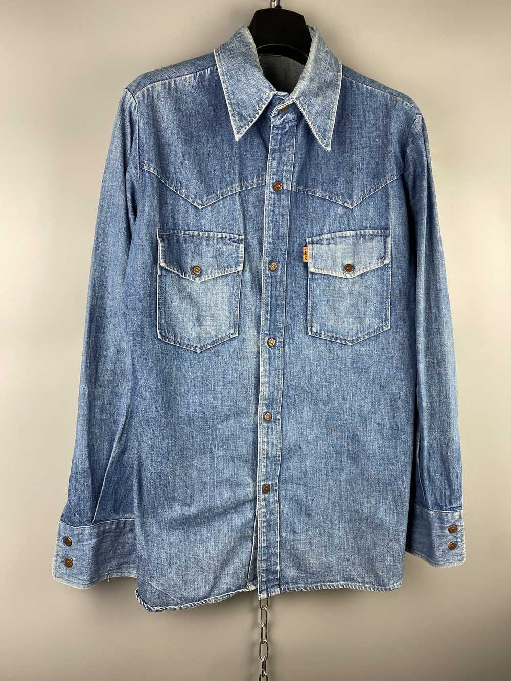 Levi's × Rare × Vintage Vtg Levis Big E Orange Ta… - image 2