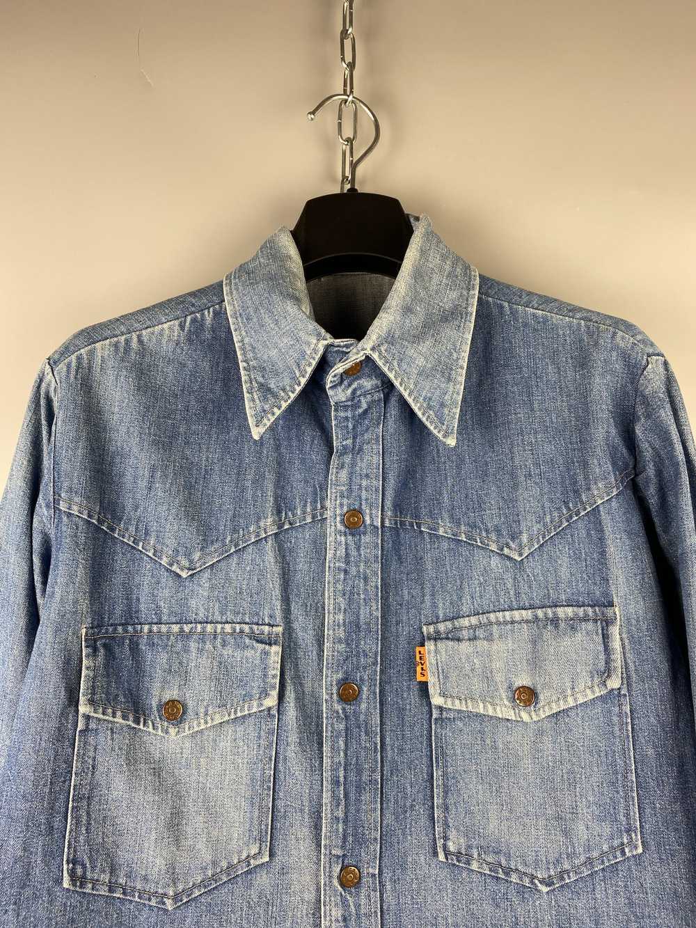 Levi's × Rare × Vintage Vtg Levis Big E Orange Ta… - image 3