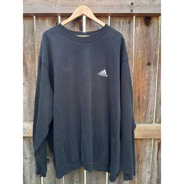 Adidas Vintage Adidas Crewneck Black Sweater Size… - image 1