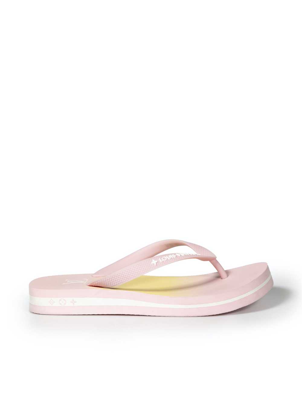 Louis Vuitton Pink “By The Pool” Logo Slippers - image 1