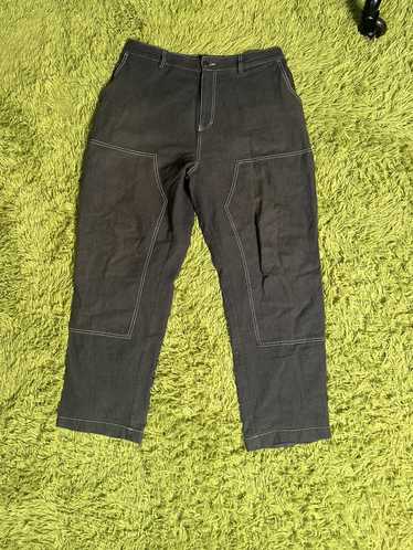 Cordovan & Grey Ltd gray/green wool pleat front cuffed hem pants