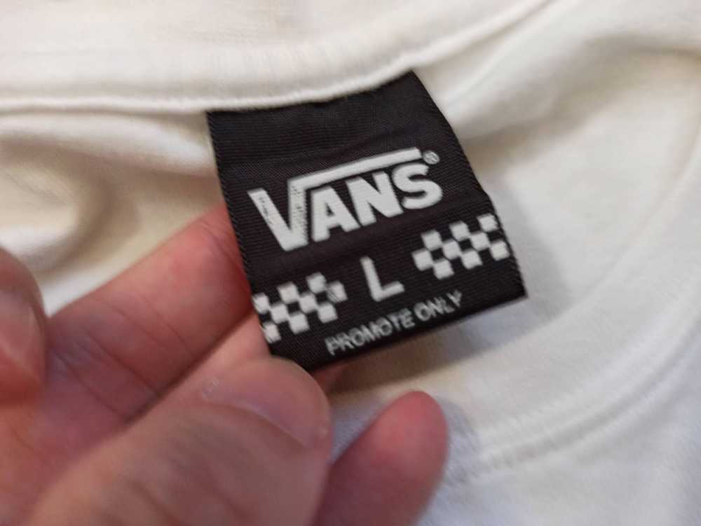 Vans vintage VANS tee SKULL checked black white c… - image 4