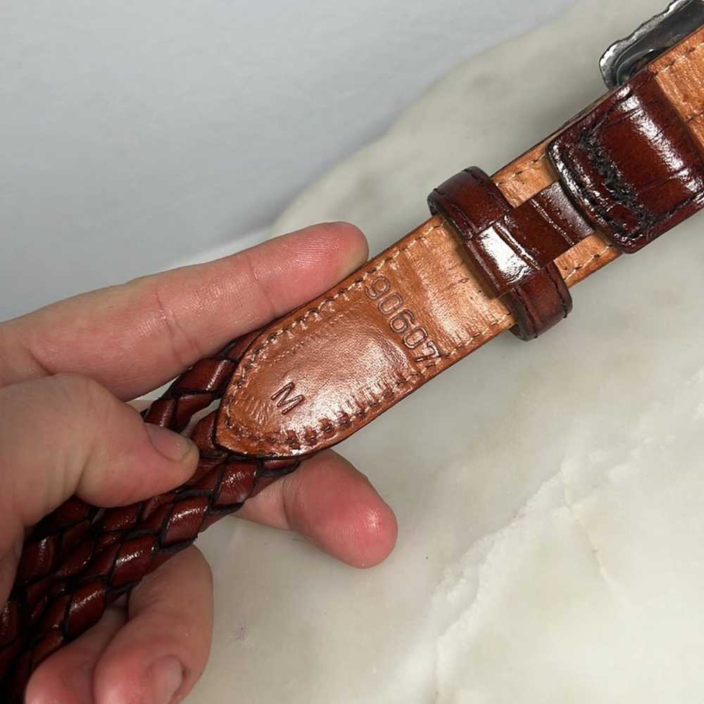 Vintage Brighton Braided Leather Belt with Ornate… - image 6