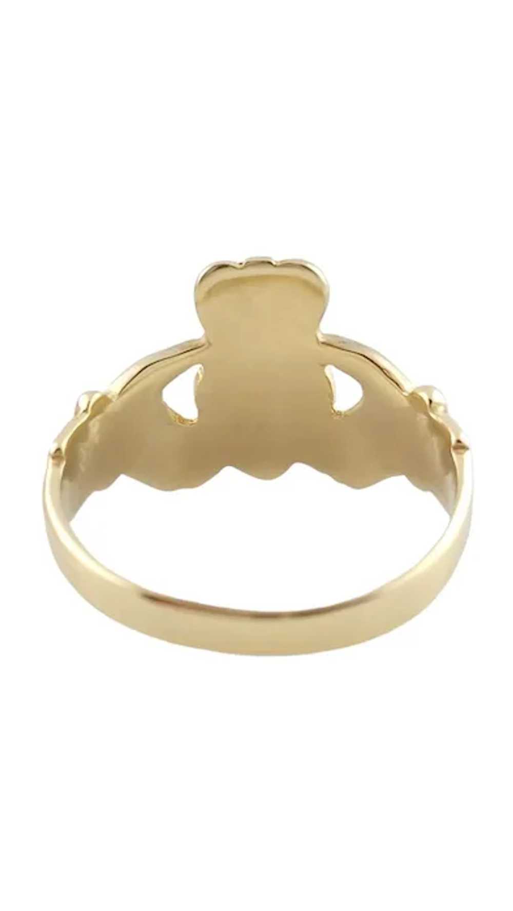 14K Yellow Gold Claddagh Ring Size 10.5 #16158 - image 2