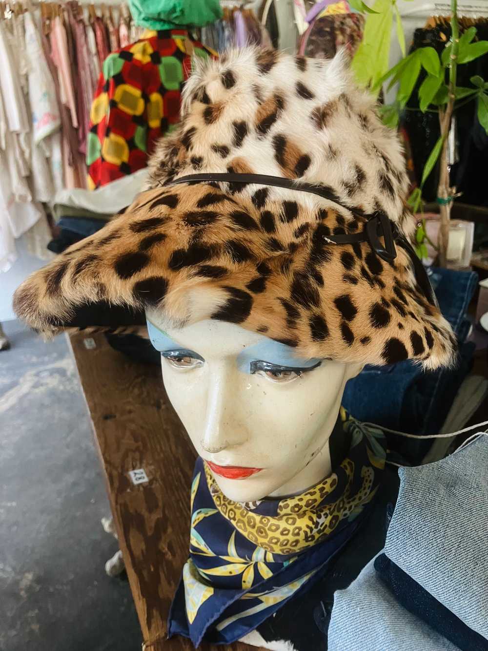 Vintage Vera Pelliccia Barney’s NY Cheetah Hat - image 1