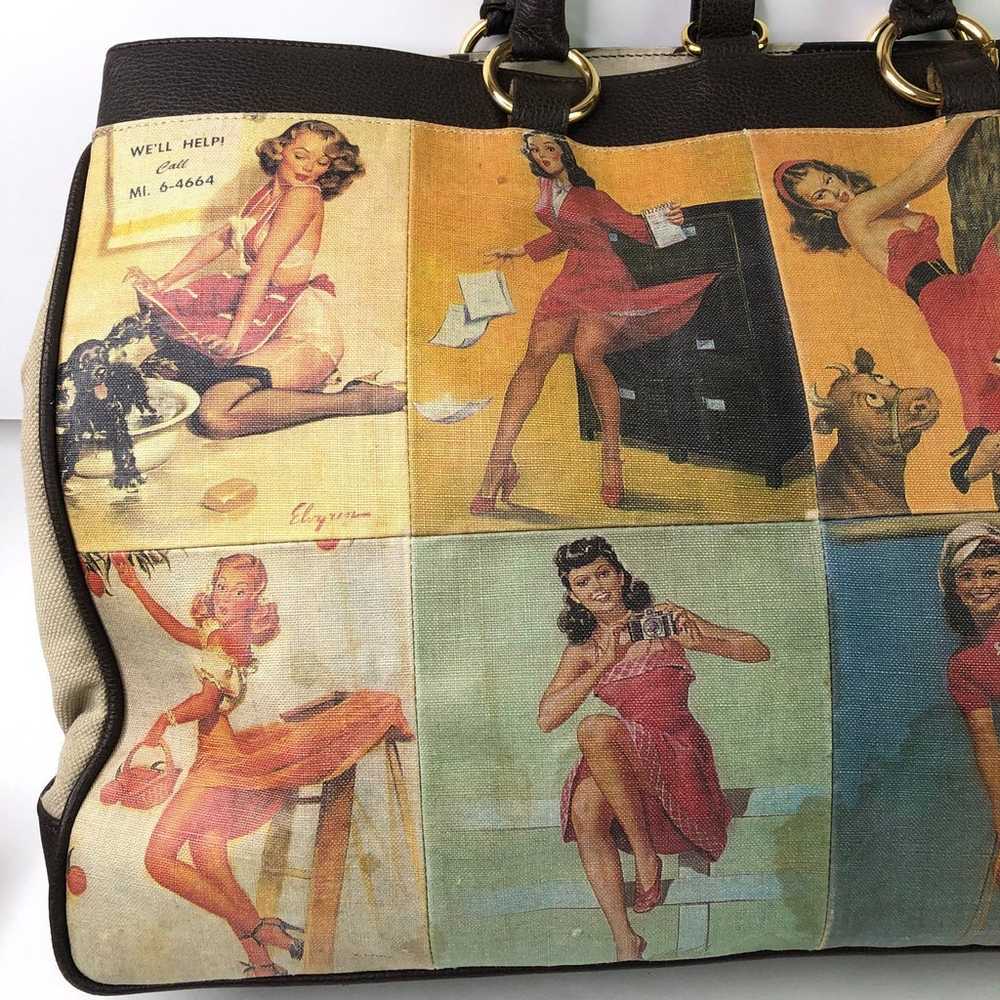 Vintage MARIE BOUVERO Paris Canvas Tote Handbag S… - image 4