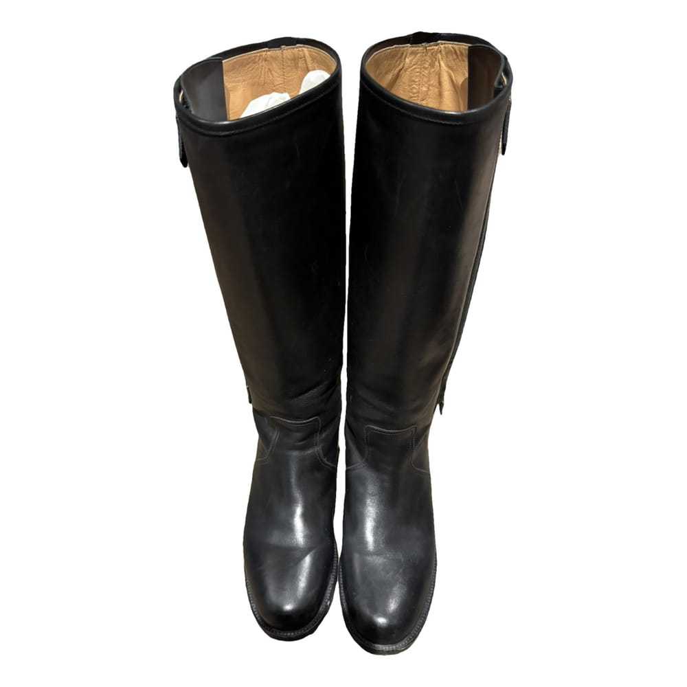 Hermès Leather biker boots - image 1