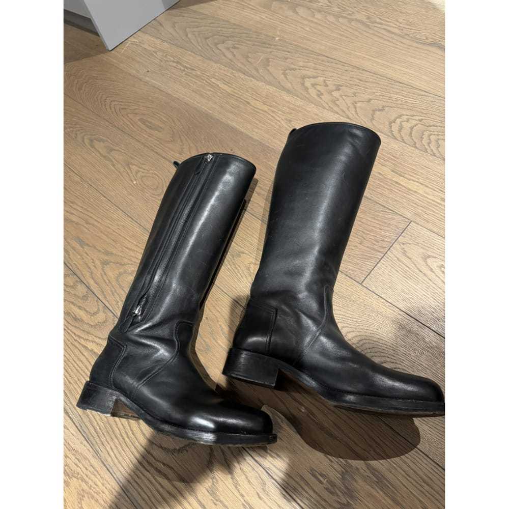 Hermès Leather biker boots - image 4