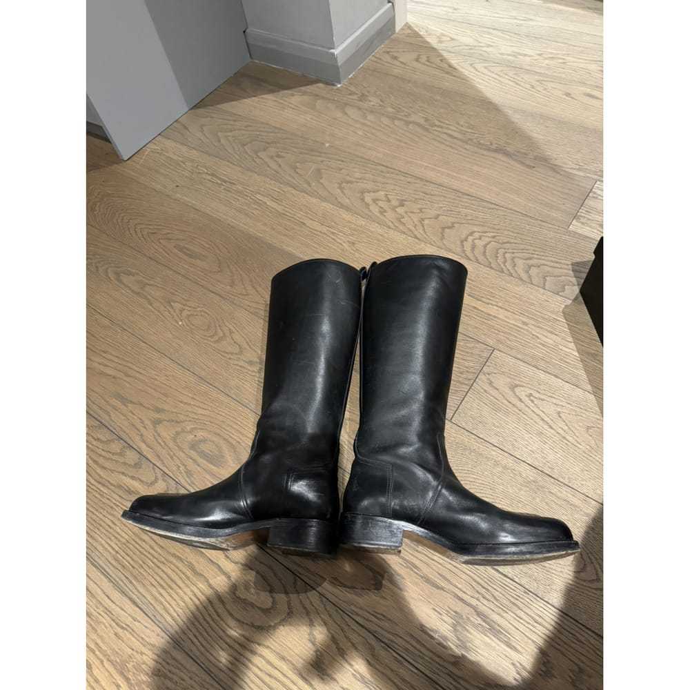 Hermès Leather biker boots - image 5