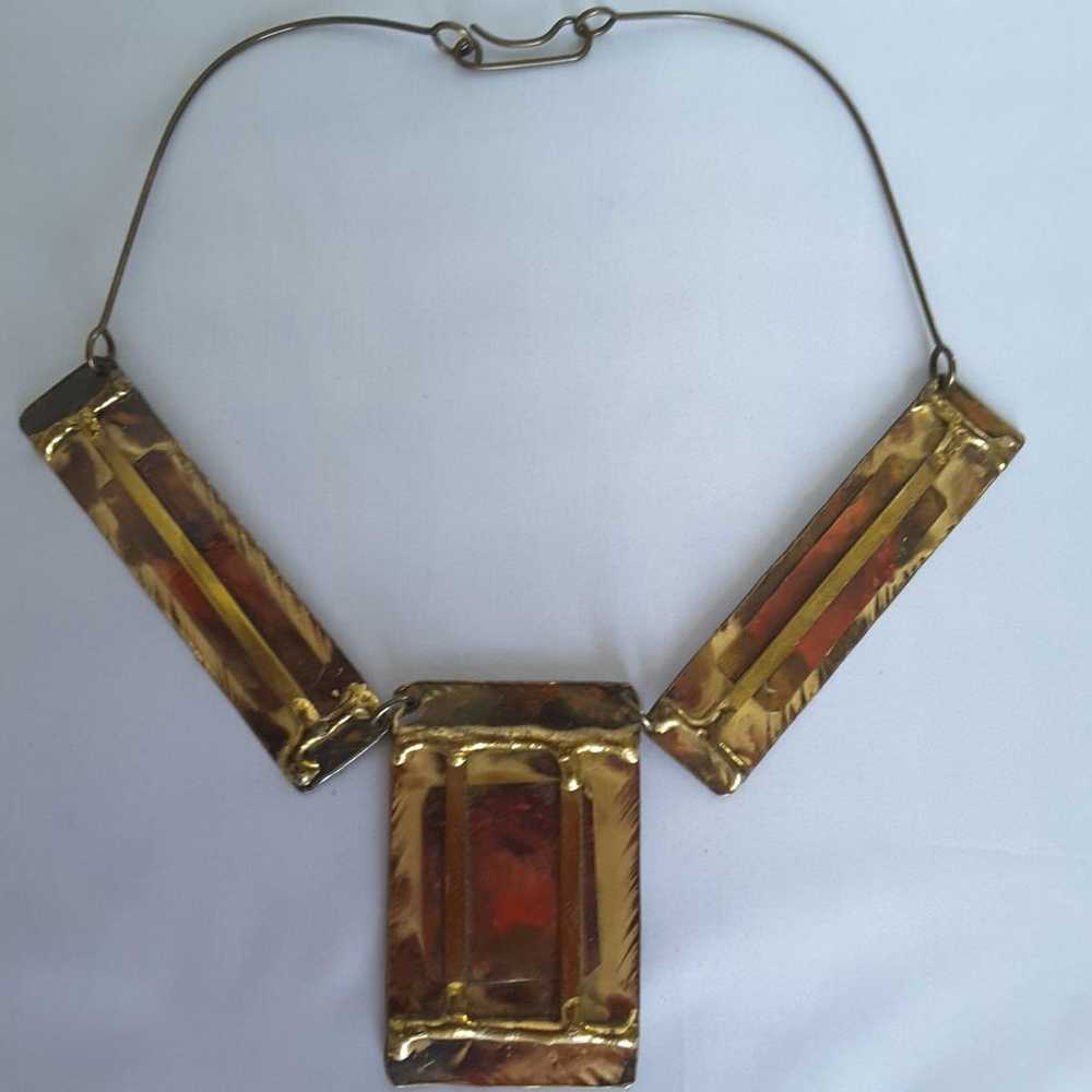 Vintage hand made artisan necklace - image 1